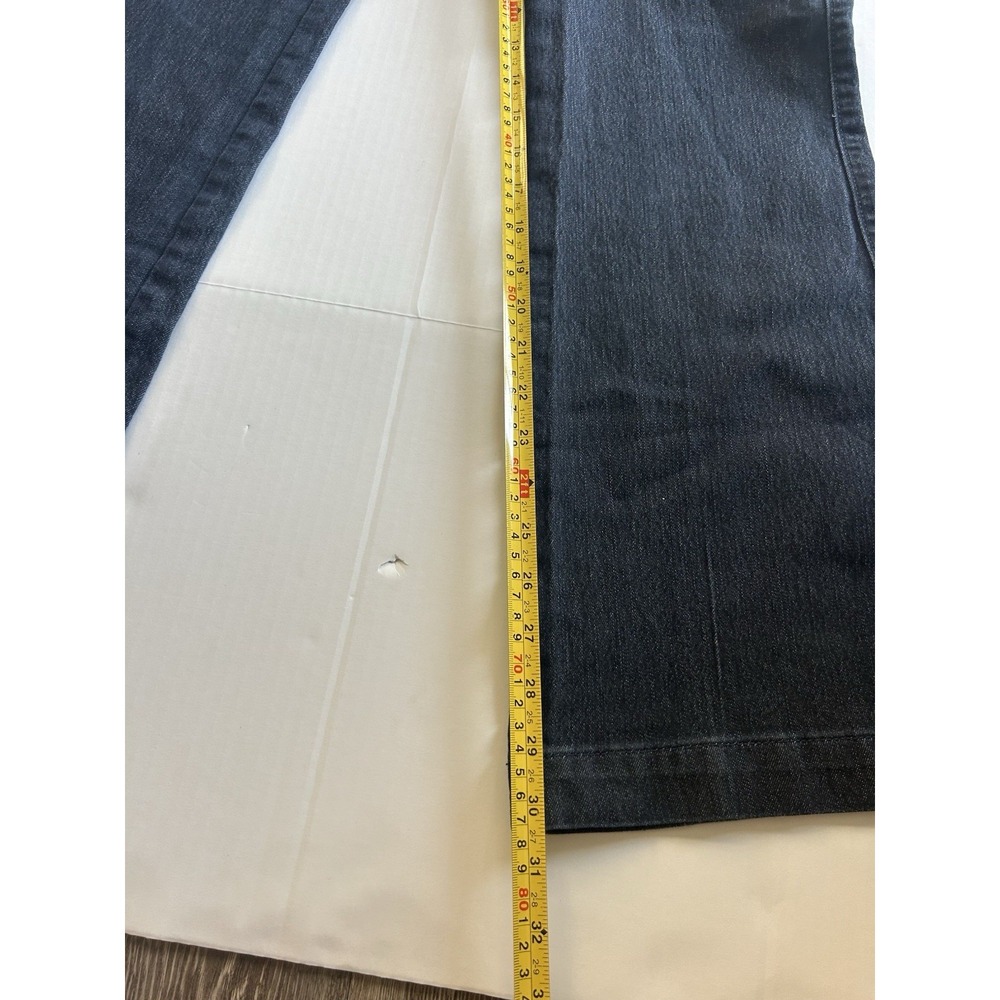 2000s Low Rise Flared Jeans Button Y2K Grunge Office Siren Parisian Twee Preppy - Picture 9 of 10